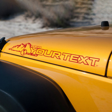 Mountains Style Hood Vinyl Decal Rubicon Sahara Wrangler  3