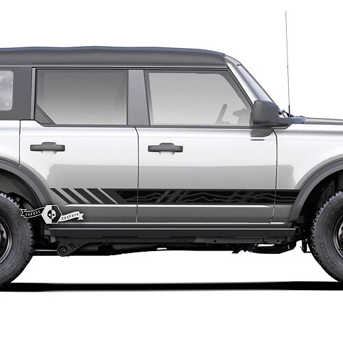Doors Side Rocker Panel Line Graphics Decals for Ford Bronco