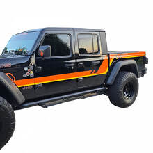 Side Doors Bed Fender Stripes Style Vinyl Decal Sticker Graphics Kit 2 Colors for Jeep Gladiator 2