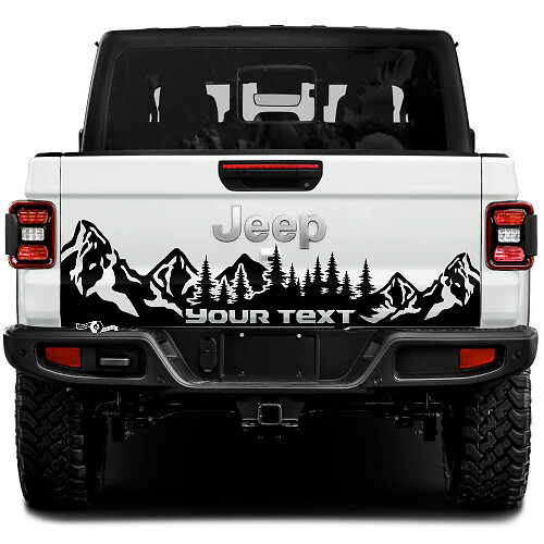 Wrap Forest Mountains Stickers Decals Vinyl Graphics Tailgate Bed Vinyl Stickers Decals for Jeep Gladiator