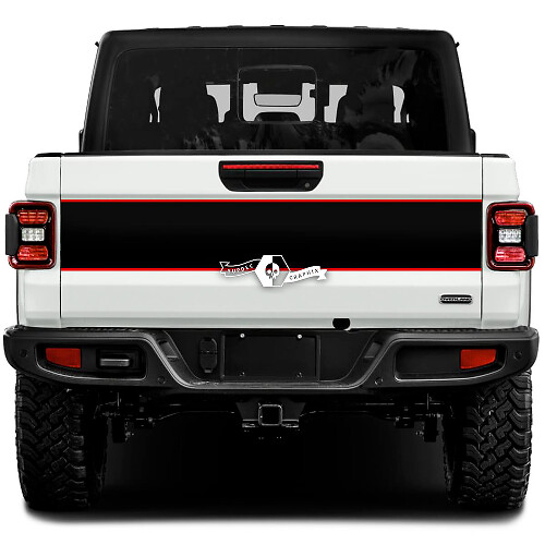 Wrap Stickers Decals Vinyl Graphics Tailgate Bed Trim Vinyl Stickers Decals 2 Colors for Jeep Gladiator