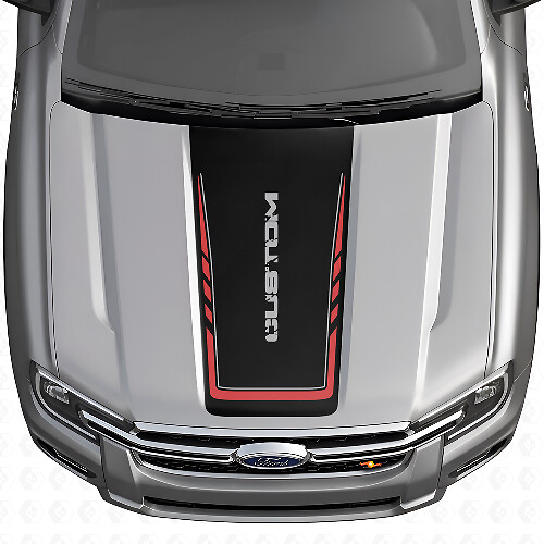 Distressed Custom Lettering Hood Vinyl Decal for Musclecar Ranger