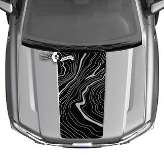 Ford Ranger Hood Mountains Topographic Map Topo Truck Stripes Graphics Decals 