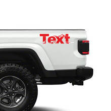 Custom Text Mountains Side Vinyl Decals Stickers for Jeep Gladiator 3
