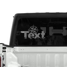 Forest Mountains Compass Rear Window Vinyl Decals Stickers for Jeep Gladiator 2