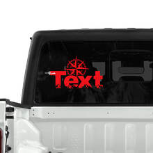 Forest Mountains Compass Rear Window Vinyl Decals Stickers for Jeep Gladiator 3