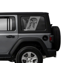 Punisher Side Door Window Stripe Vinyl Decals Stickers for Jeep Wrangler Unlimited 2