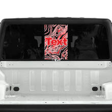 USA Topographic Map Rear Window 2 Colors Stripe Vinyl Decals Stickers for Jeep Gladiator 3