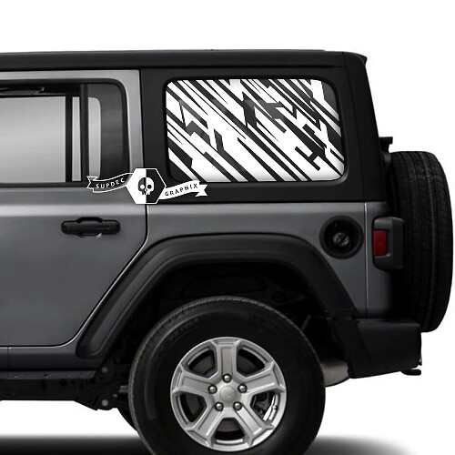 Mud Side Door Window Stripe Vinyl Graphics Stickers for Jeep Wrangler Unlimited