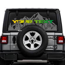 Mountains Forest Rear Window Vinyl Decals Stickers for Jeep Wrangler Unlimited 2