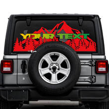 Mountains Forest Rear Window Vinyl Decals Stickers for Jeep Wrangler Unlimited 3