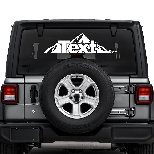 Mountains Rear Window Vinyl Decals Stickers for Jeep Wrangler Unlimited