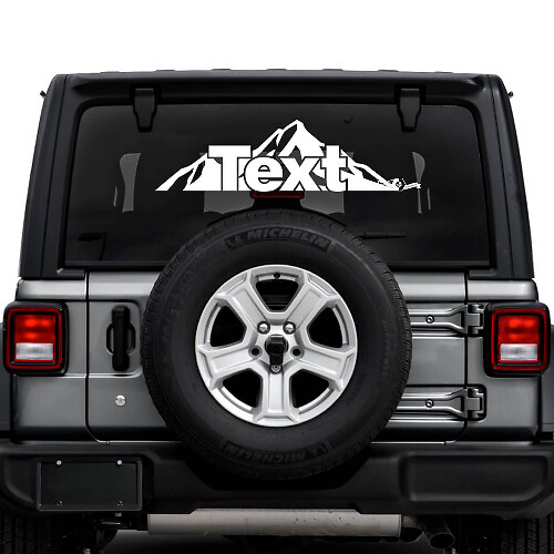 Mountains Rear Window Vinyl Decals Stickers for Jeep Wrangler Unlimited