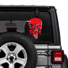 Punisher Shadow Rear Window 2 Colors Vinyl Decals Stickers for Jeep Wrangler Unlimited 2