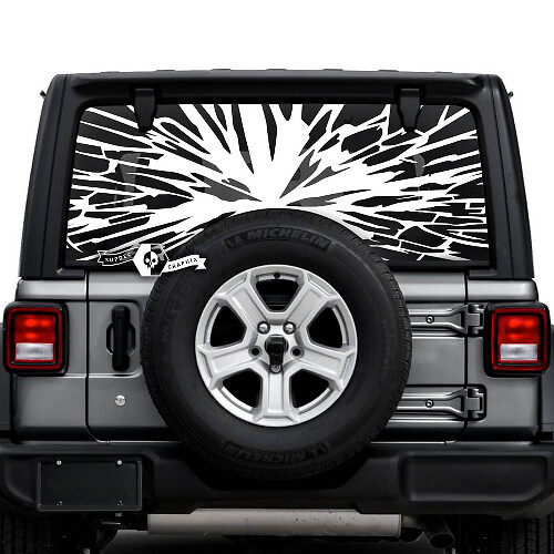 Web Rear Window Vinyl Stickers Decals for Jeep Wrangler Unlimited
