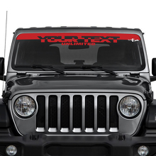 Custom Text Windshield Vinyl Stickers Decals for Jeep Wrangler Unlimited 2