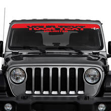 Custom Text Windshield Vinyl Stickers Decals for Jeep Wrangler Unlimited 2