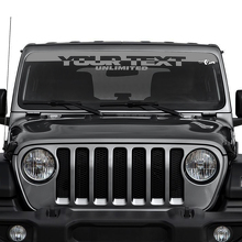 Custom Text Windshield Vinyl Stickers Decals for Jeep Wrangler Unlimited 3
