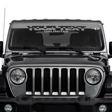 Custom Text Windshield Vinyl Stickers Decals for Jeep Wrangler Unlimited 3