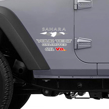 Sahara 6.1L V8 Mountain Style Side Vinyl Decal for Jeep Wrangler Unlimited _2