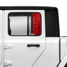 USA Flag Destroyed Doors Window Vinyl Stickers Decals for Jeep Gladiator 3