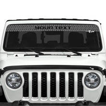 Custom Text Tire Track Windshield Vinyl Stickers Decals for Jeep Gladiator 2