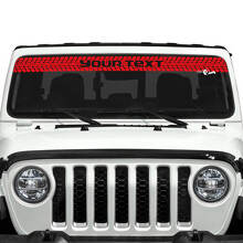Custom Text Tire Track Windshield Vinyl Stickers Decals for Jeep Gladiator 3