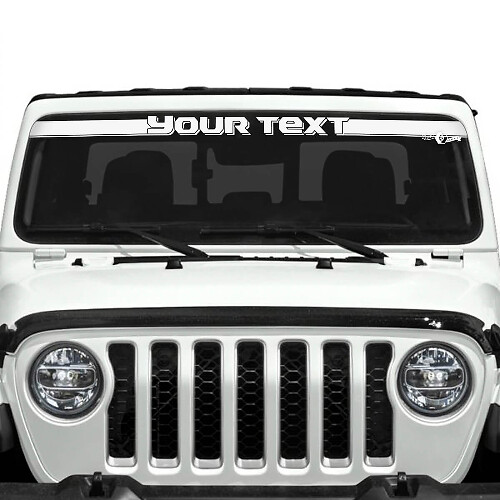 Custom Text Windshield Vinyl Stickers Decals for Jeep Gladiator