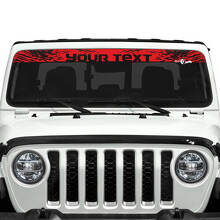 Custom Text Destroyed Mud Wrap Windshield Vinyl Stickers Decals for Jeep Gladiator 3