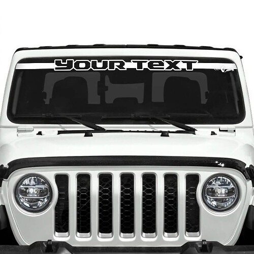 Custom Text Trim Outline Windshield Vinyl Stickers Decals for Jeep Gladiator