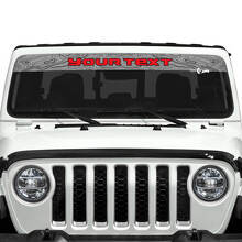 Logo Topographic Map Windshield Vinyl Stickers Decals 2 Colors for Jeep Gladiator 2