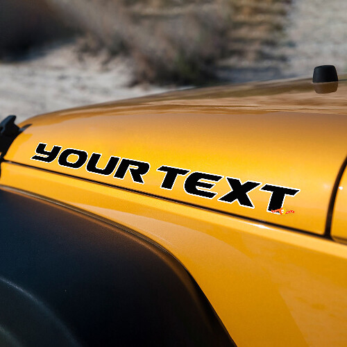 Lettering Outline Hood Vinyl Decal for Jeep Wrangler