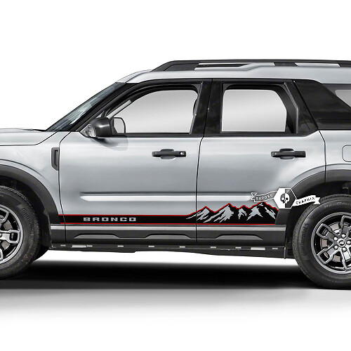 Mountains Forest Doors Side Logo Trim Decals Stickers for Ford Bronco