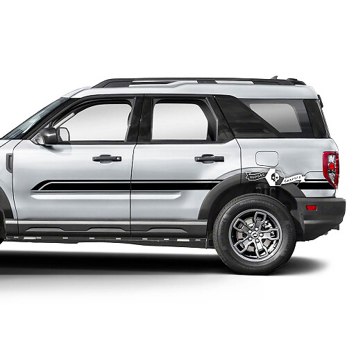 Doors Side Fender Trim Line Decals Stickers for Ford Bronco
