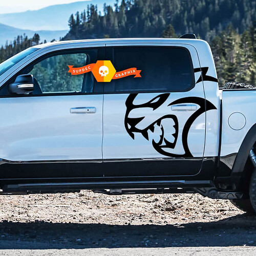 Hellcat Logo Side Vinyl Decal Kit for Dodge Ram 1500 TRX