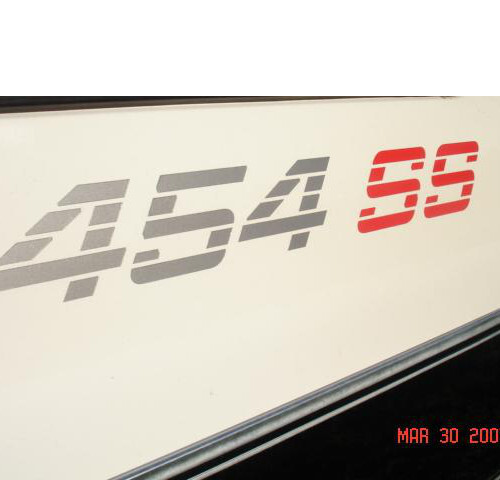 454 SS Bedside Vinyl Decal Set for Chevrolet Truck 1990-1993