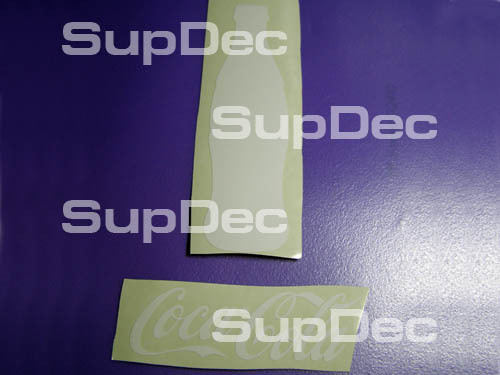 Coca-Cola Style Bottle and Logo Vinyl Decal Sticker