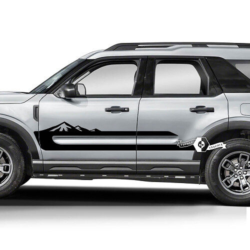 Doors Side Mountains Decals Stickers for Ford Bronco