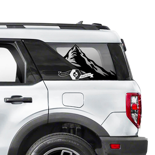 Mountain Silhouette Side Window Vinyl Decal Graphic for Musclecar horse