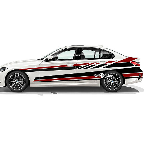 Pair BMW Hood Doors Side Wrap Rally Motorsport Trim Rear Fender Vinyl Decal Sticker F30 G20 2 Colors