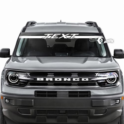 Custom Text Windshield Window Logo Stripes Graphics Decals Stickers for Musclecar horse
