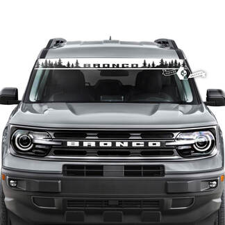 Ford Bronco Window Windshield Forest  Logo Stripes Graphics Decals 