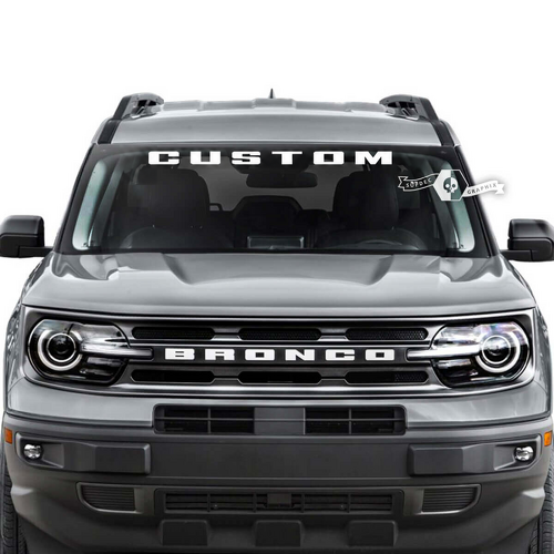 Custom Block Lettering Windshield Vinyl Decal Banner for Musclecar horse