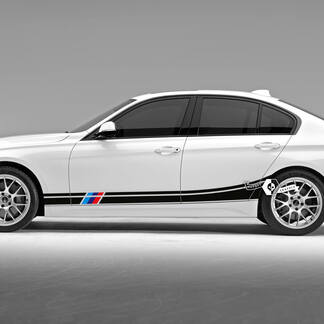 Pair BMW Doors Side Stripes Rally Motorsport Trim Vinyl Decal Sticker F30 G20 M Colors
