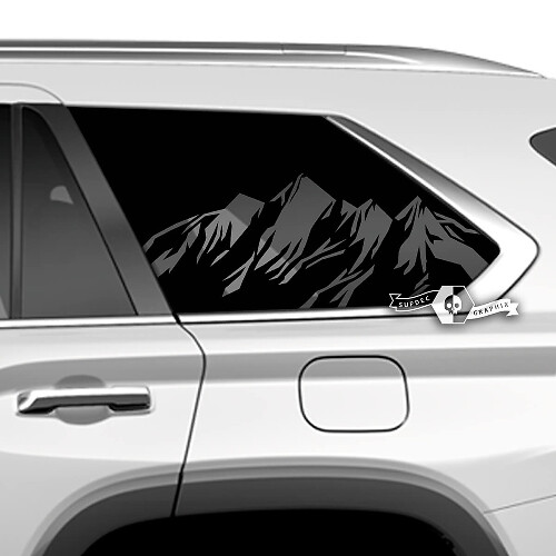 Pair Toyota Sequoia Door Side Window Mountains Vinyl Stickers Decal fit Toyota Sequoia