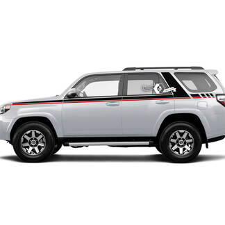 Body Doors Stripes Lines Trim Side Window Vinyl Sticker Decal fit to Toyota 4Runner 13-24 TRD Fifth generation 2 Colors