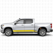 Layered Lightning Door & Rocker Panel Vinyl Stripes for Chevrolet Silverado 1500 T1XX 2019-2026_3