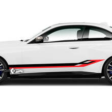 Pair BMW M2 M240 G42 F22 F87 M Performance Rocker Panel Side Stripes Doors Stripe Vinyl Decal Sticker 2 Colors 2