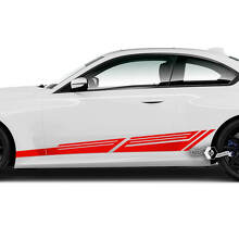 Pair BMW M2 M240 G42 F22 F87 M Performance Rocker Panel Line Side Stripe Doors Stripe Vinyl Decal Sticker 2