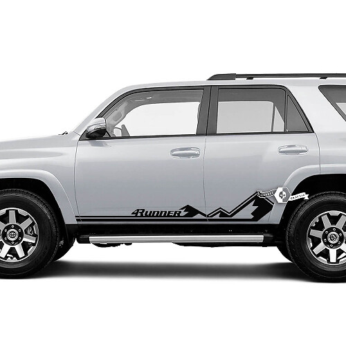 Branded Mountains Style Stripes Side Door Vinyl Decal Sticker for Toyota 4Runner_1